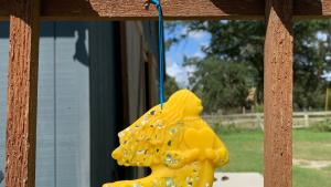 Beeswax Angel Holding a Heart with Optional Glass or Paint