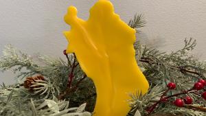 Beeswax Santa in a Stocking
