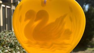 Beeswax Swan Song Heart Suncatcher