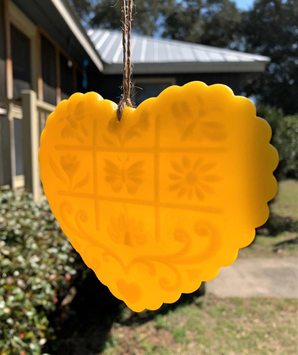 Beeswax Gardens of the Heart Suncatcher or Wall Art