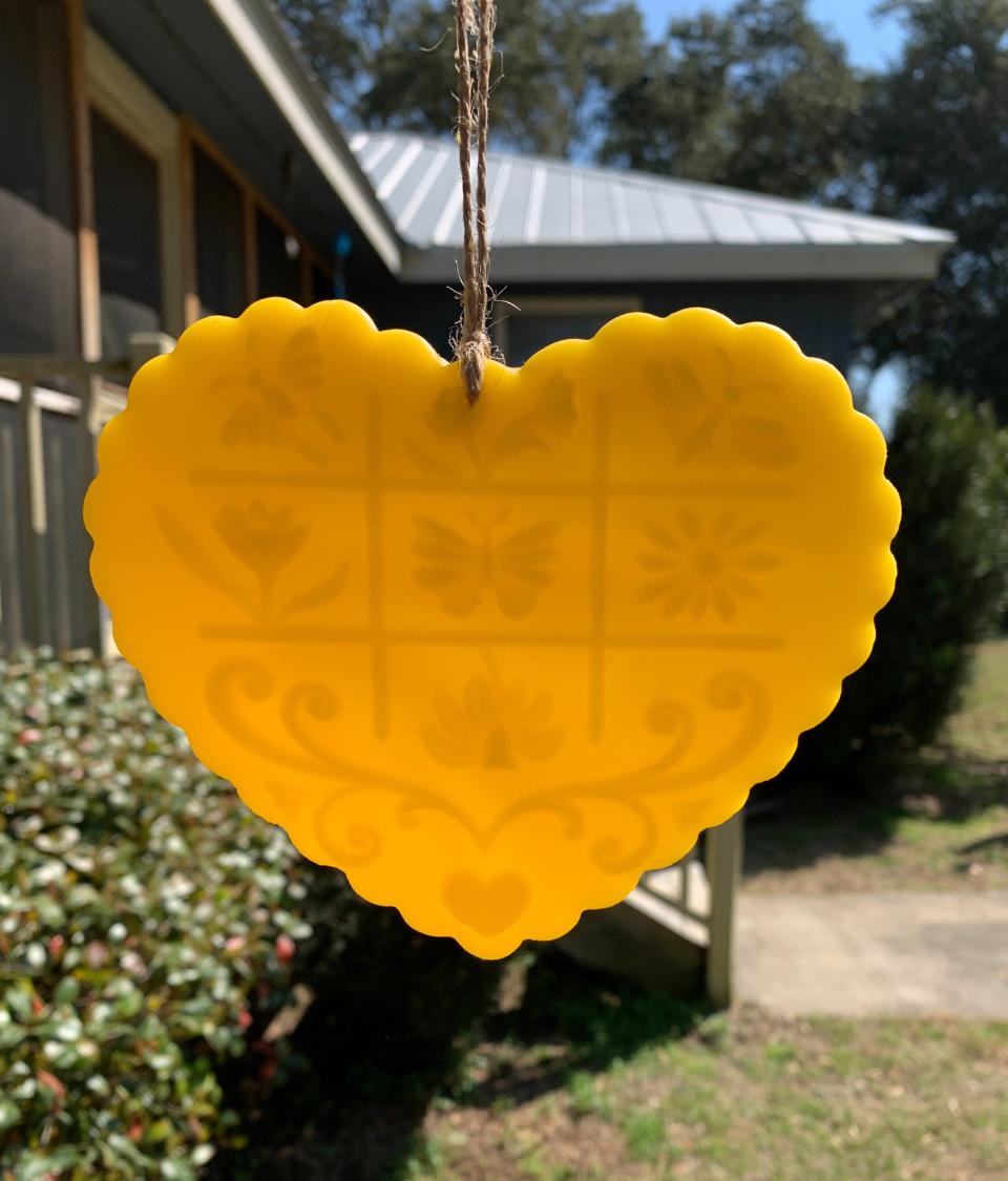 Beeswax Gardens of the Heart Suncatcher or Wall Art