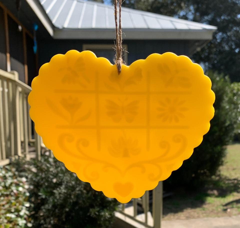 Beeswax Gardens of the Heart Suncatcher or Wall Art