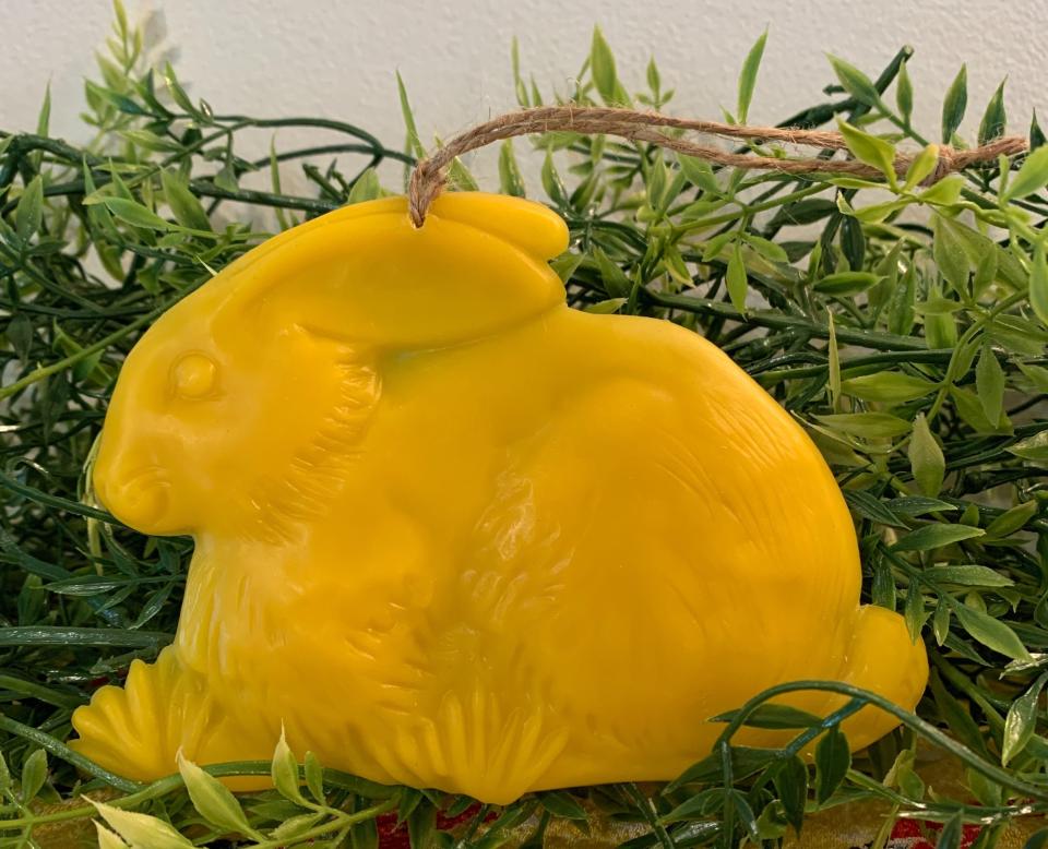 Beeswax Bunny in the Grass