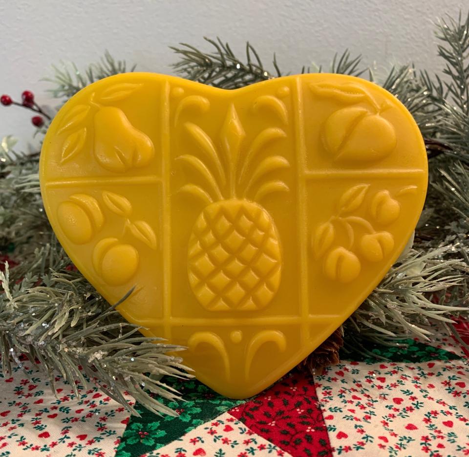 Hospitality Heart Suncatcher made with  100% Pure Beeswax