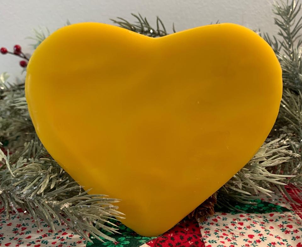 Hospitality Heart Suncatcher made with  100% Pure Beeswax