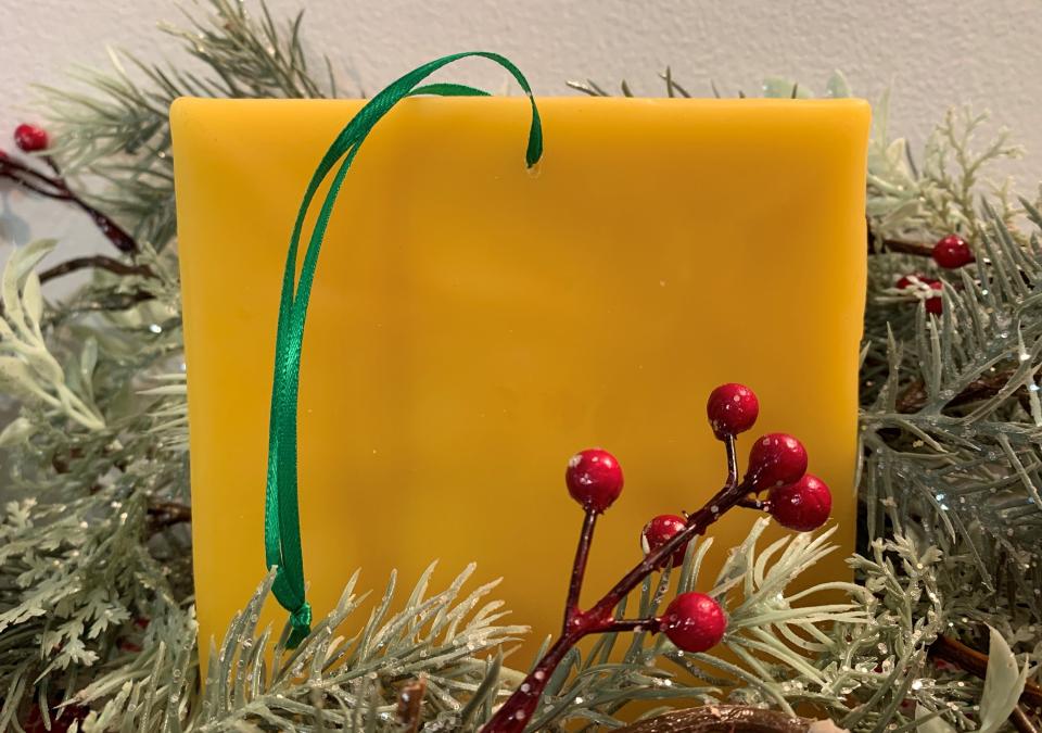 Beeswax Holiday Ornaments Wall Hanging or Plaque