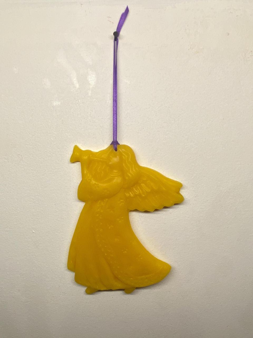 Beeswax Angel with Horn