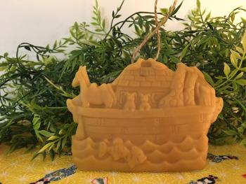 Noah&#39;s Ark Beeswax Art with Optional Glass